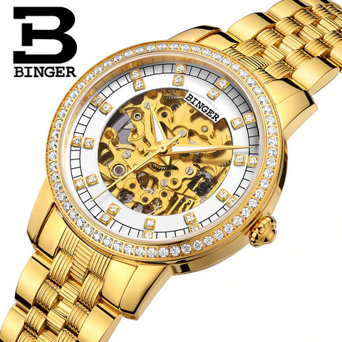 Image of Binger Swiss Mechanical Miyota Luxury Women Watch B 5051