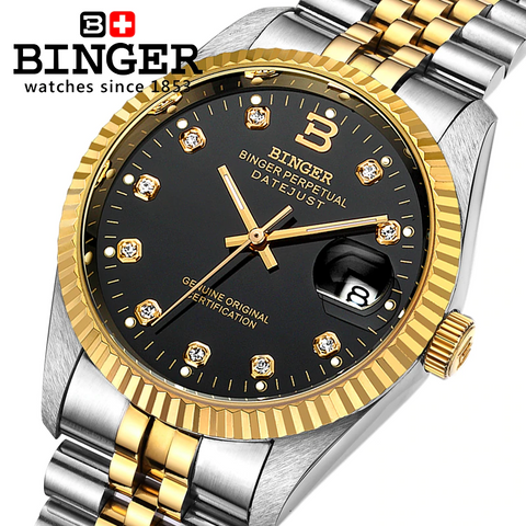 Image of Binger Swiss Striped Mechanical Women's Watch B 552 F