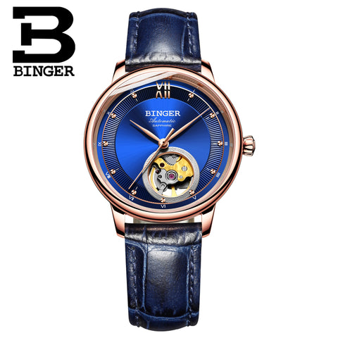 Image of Binger Swiss Ultra thin Super Luxury Tourbillon Women Watch B 1108