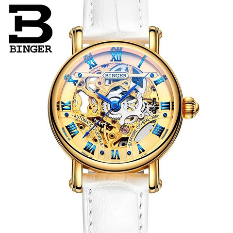 Image of Binger Swiss Hollow Mechanical Watch Women B 5066 HW