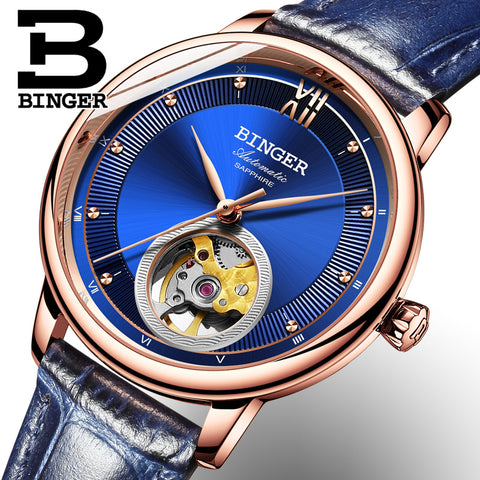 Image of Binger Swiss Ultra thin Super Luxury Tourbillon Women Watch B 1108