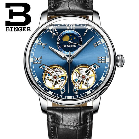Image of Binger Swiss Double Tourbillon Mechanical Watch Men B 8607