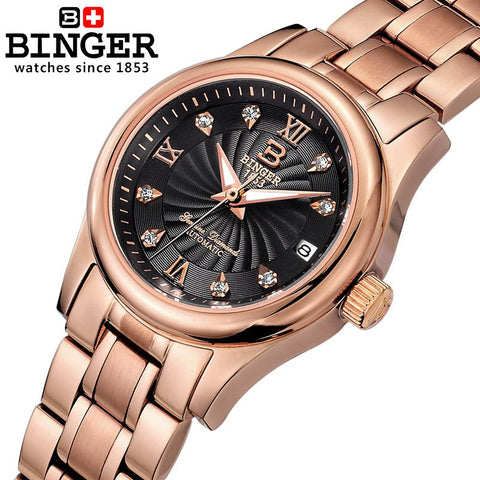 Image of BINGER Swiss Luxury Mechanical Watch Women B 603L-8