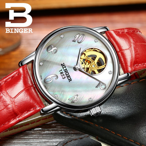 Image of Binger Swiss Tourbillon Mechanical Women Watch B 553