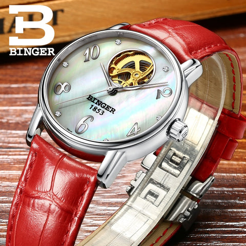 Image of Binger Swiss Tourbillon Mechanical Women Watch B 553
