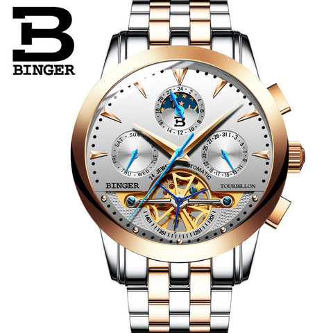 Image of Binger Swiss Turbo Tourbillon Mechanical Watch B 1188