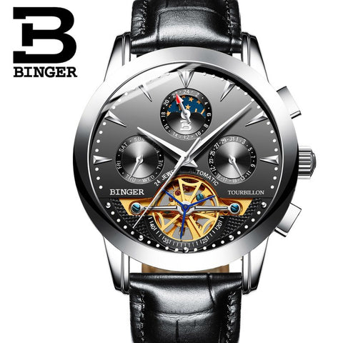 Image of Binger Swiss Turbo Tourbillon Mechanical Watch B 1188