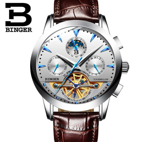 Image of Binger Swiss Turbo Tourbillon Mechanical Watch B 1188
