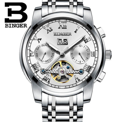 Image of Binger Swiss Sapphire Tourbillon Watch Men B 8601