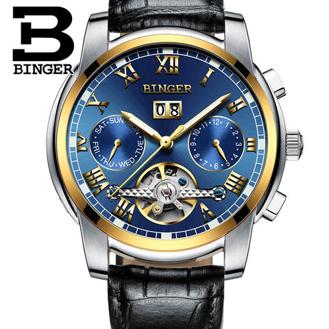 Image of Binger Swiss Sapphire Tourbillon Watch Men B 8601