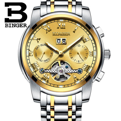Image of Binger Swiss Sapphire Tourbillon Watch Men B 8601