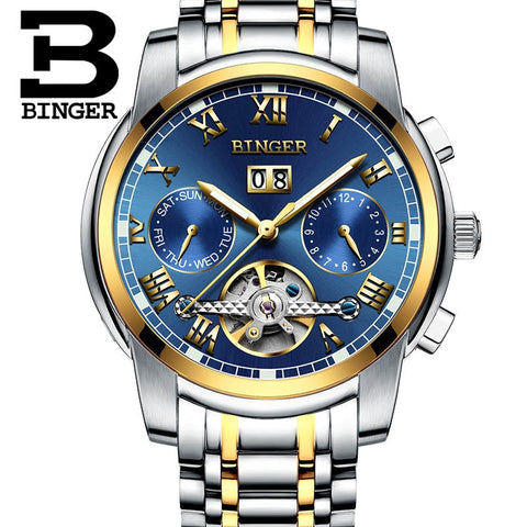 Image of Binger Swiss Sapphire Tourbillon Watch Men B 8601