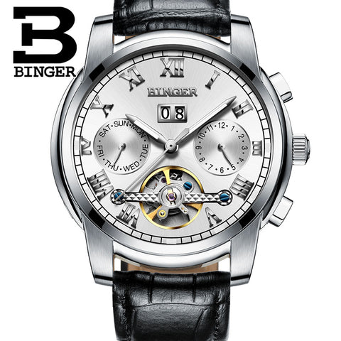 Image of Binger Swiss Sapphire Tourbillon Watch Men B 8601
