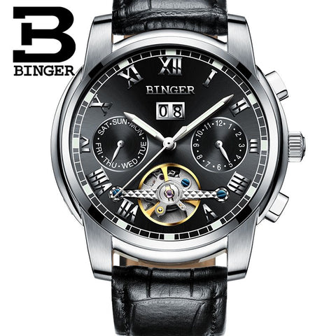 Image of Binger Swiss Sapphire Tourbillon Watch Men B 8601