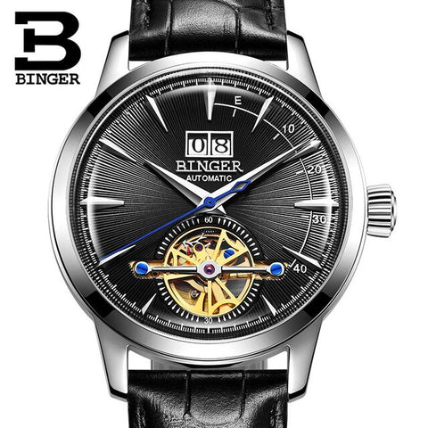 Image of BINGER Swiss Alpha Atmosphere Mechanical Tourbillon Watch B 10009