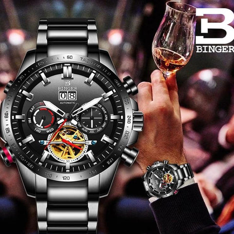 Image of Binger Swiss Speedo Mechanical Watch B 10003C