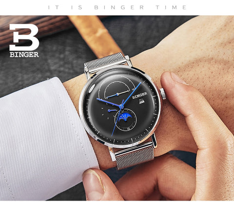 Image of Binger Swiss Curved Mechanical Watch B 8610