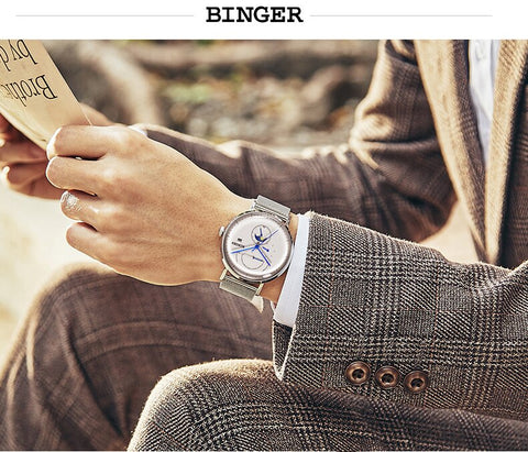 Image of Binger Swiss Curved Mechanical Watch B 8610