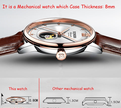 Image of Binger Swiss Ultra thin Super Luxury Tourbillon Men Watch B 1108