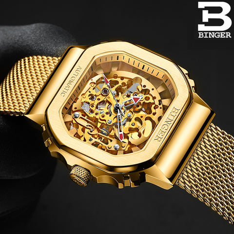 Image of Binger Swiss Ultra Luxury Skeleton Tourbillon Men Watch B 10008
