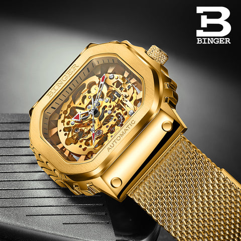 Image of Binger Swiss Ultra Luxury Skeleton Tourbillon Men Watch B 10008