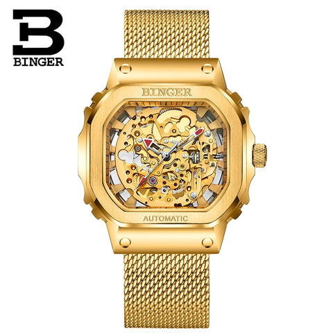 Image of Binger Swiss Ultra Luxury Skeleton Tourbillon Men Watch B 10008