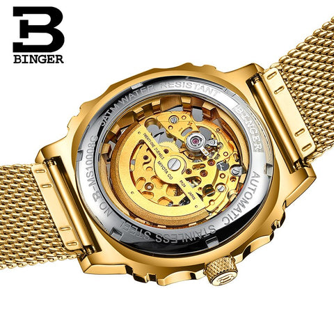 Image of Binger Swiss Ultra Luxury Skeleton Tourbillon Men Watch B 10008
