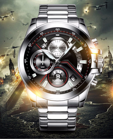 Image of Binger Swiss Quartz Designer Men's Watch B 9016