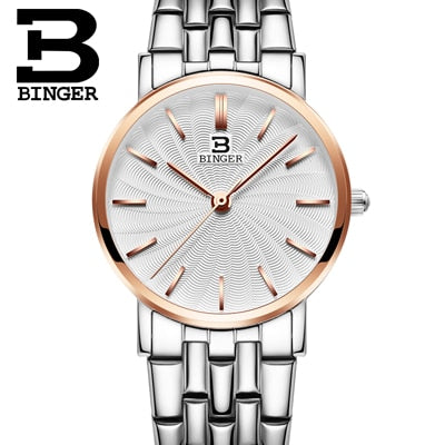 Image of Binger Swiss Ultra thin Quartz Watch Women B 3051