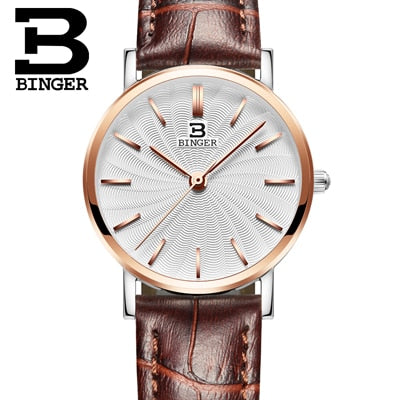 Image of Binger Swiss Ultra thin Quartz Watch Women B 3051