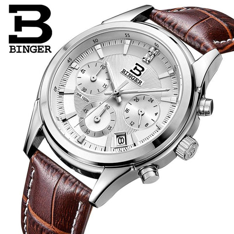 Image of Binger Swiss Alpha Quartz Watch Men B 6019
