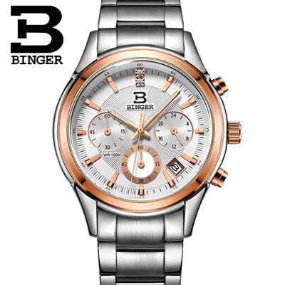 Image of Binger Swiss Alpha Quartz Watch Men B 6019