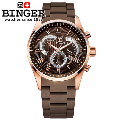 Image of Binger Swiss Silicon Quartz Watch Men B 1123