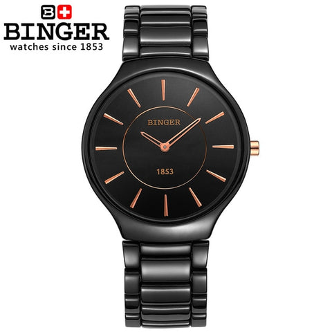 Image of Binger Swiss Ceramic Quartz Men's Watch B 8006