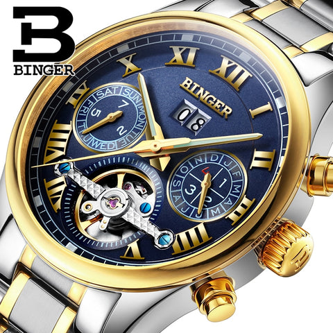 Image of Binger Swiss Tourbillon Mechanical Men's Watch B 8602
