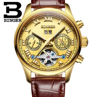 Image of Binger Swiss Tourbillon Mechanical Men's Watch B 8602