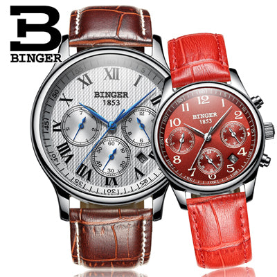 Image of Binger Swiss Sapphire Mechanical Couple Watch BS603CL