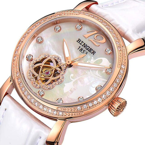 Image of Binger Swiss Tourbillon Mechanical Watch Women B 1132