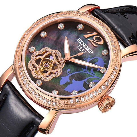 Image of Binger Swiss Tourbillon Mechanical Watch Women B 1132