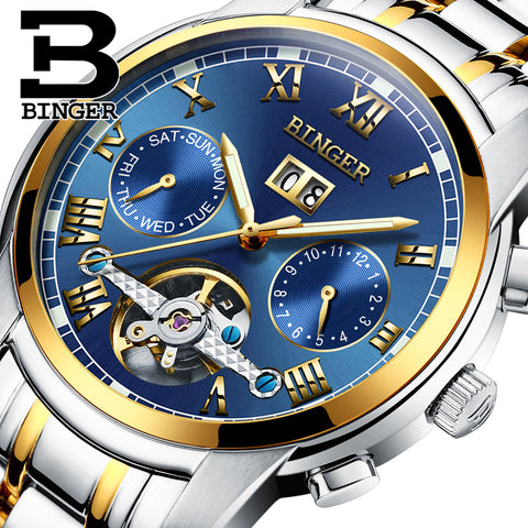 Image of Binger Swiss Sapphire Tourbillon Watch Men B 8601