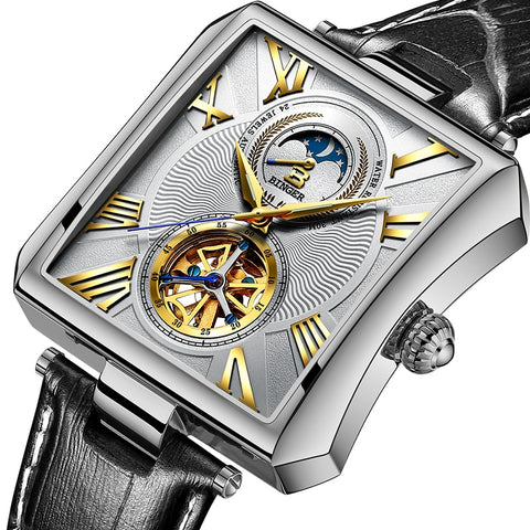 Image of Binger Swiss Square Tourbillon Mechanical Men's Watch B 5071
