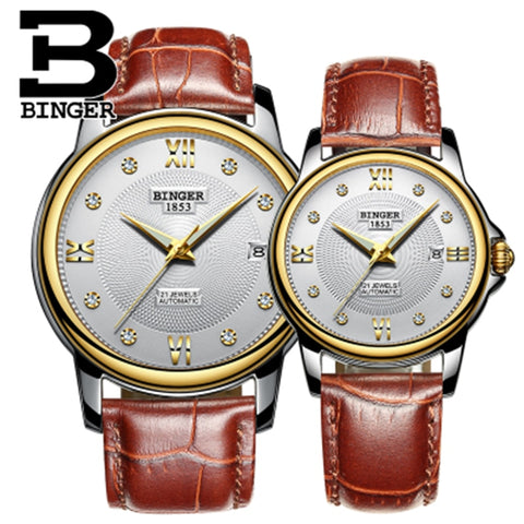 Image of Binger Swiss Mechanical Couple Watch BS143CS