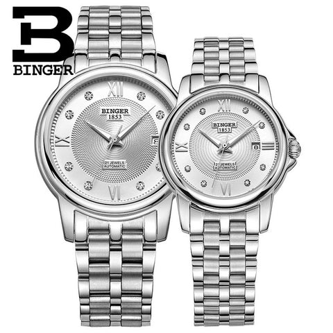 Image of Binger Swiss Mechanical Couple Watch BS143CS