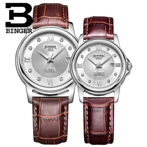 Image of Binger Swiss Mechanical Couple Watch BS143CS