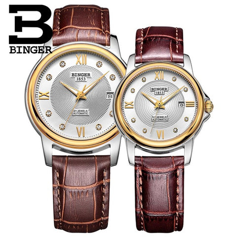 Image of Binger Swiss Mechanical Couple Watch BS143CS