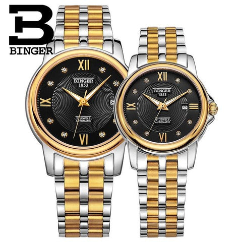 Image of Binger Swiss Mechanical Couple Watch BS143CS