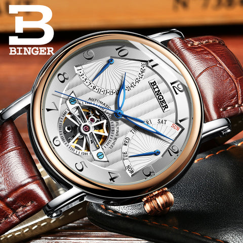 Image of Binger Swiss Super Luxury Tourbillon Mechanical Watch Men B 1172
