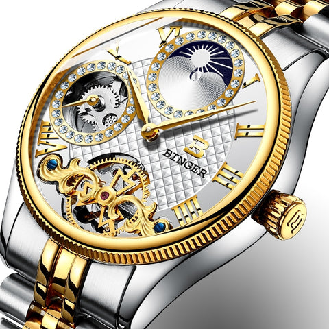 Image of Binger Swiss Unique Mechanical Watch Men B 1175