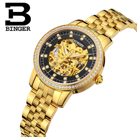Image of Binger Swiss Mechanical Miyota Luxury Women Watch B 5051