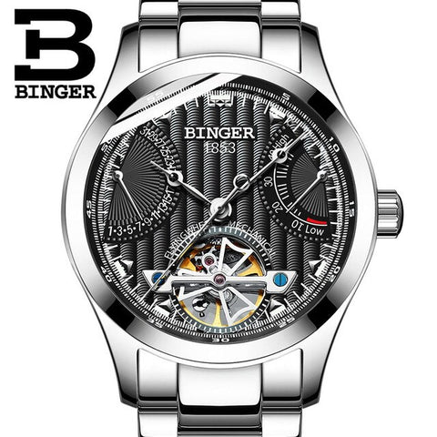 Image of Binger Swiss Super Luxury Tourbillon Mechanical Watch Men B 1181